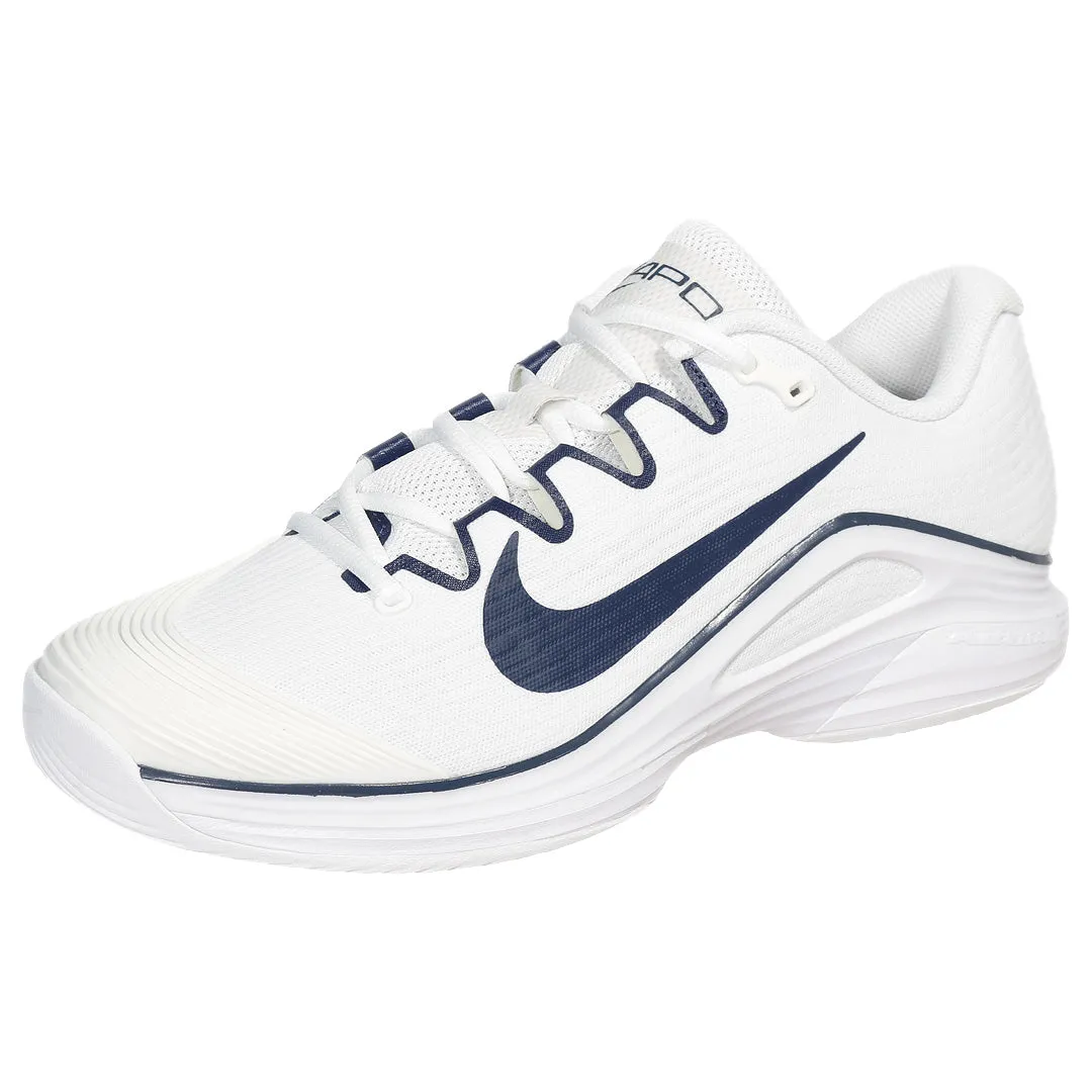 Nike Men's Air Zoom Vapor 12 - White/Midnight Navy 3D Airflow Mesh