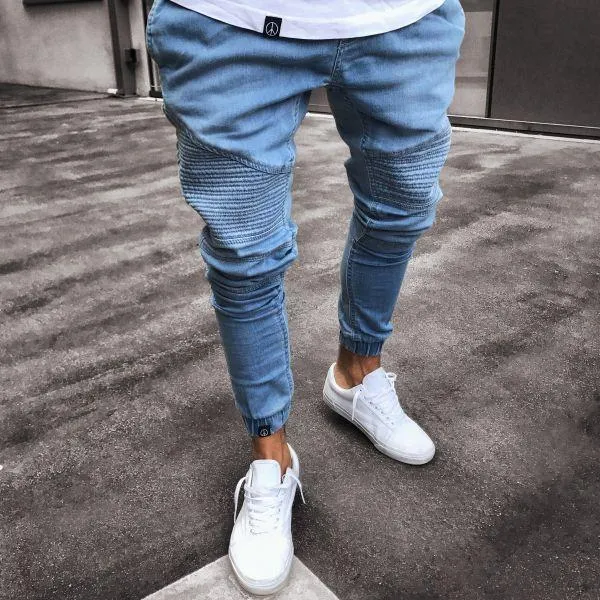 West Louis? Casual Slim-Fit Pencil Jeans Daily Essentials