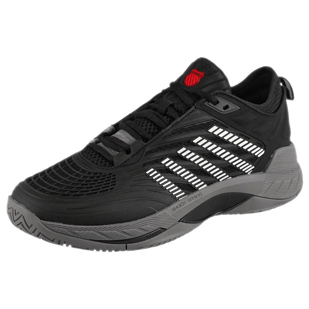 K-Swiss Men's Hypercourt Supreme 2 - Black/Steel Gray Pressure Dispersing Toe Box Casual running
