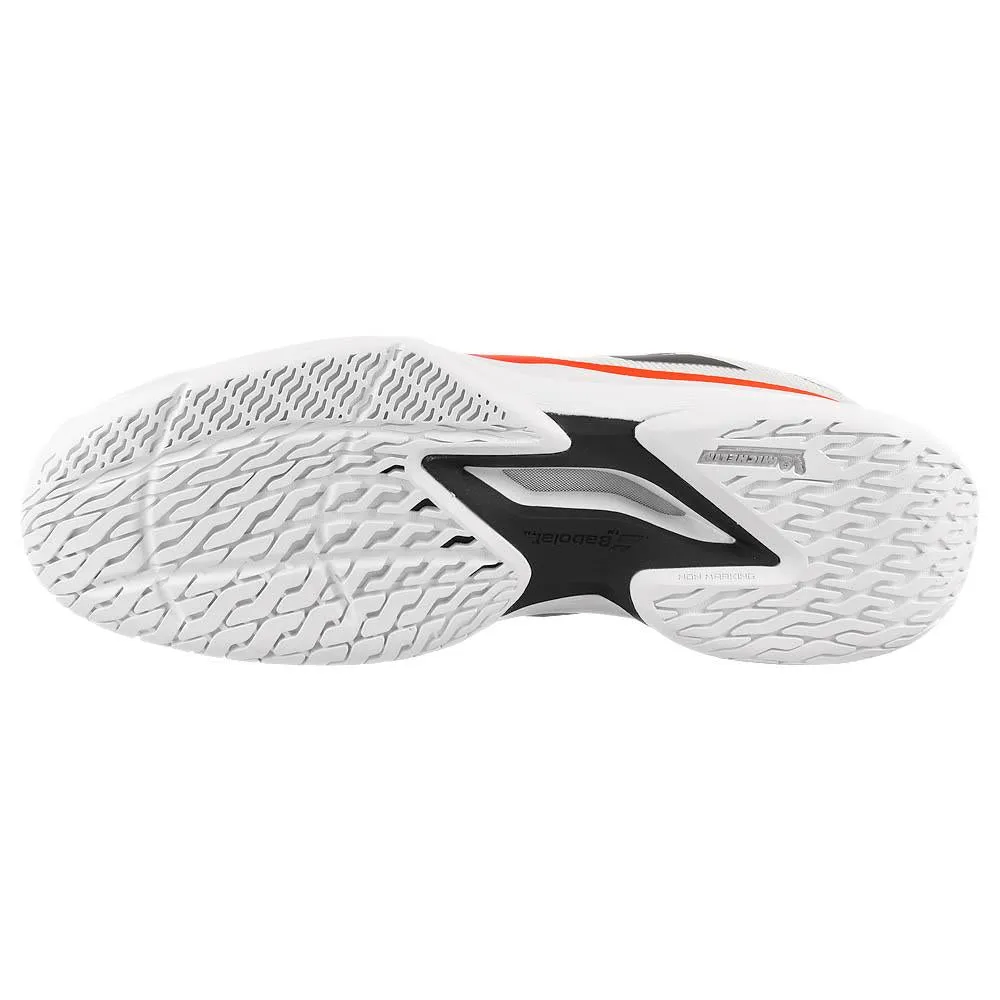 Babolat Men's Jet Tere 2 - White/Strike Red Breathable Knit Construction Urban Style
