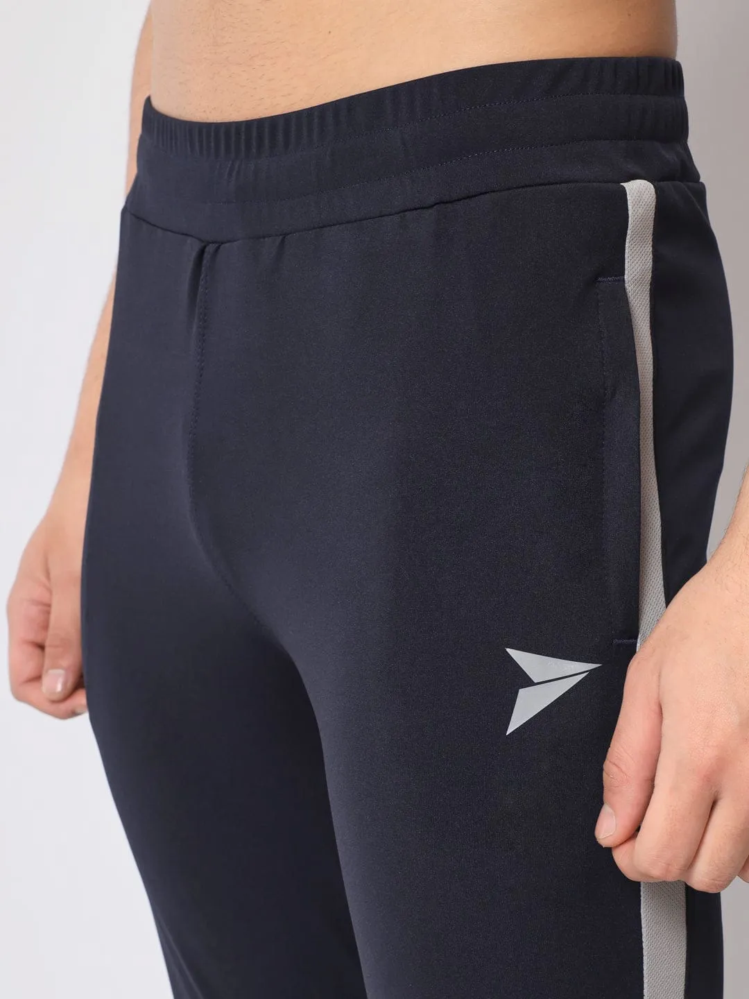 Max Stretch Slim Fit Track Pant - Navy Blue Sporty Layers Trendy Design
