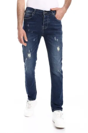 Clean Fashion Jeans -Casual Dirty Denim Jeans Pant Jeans Blue
