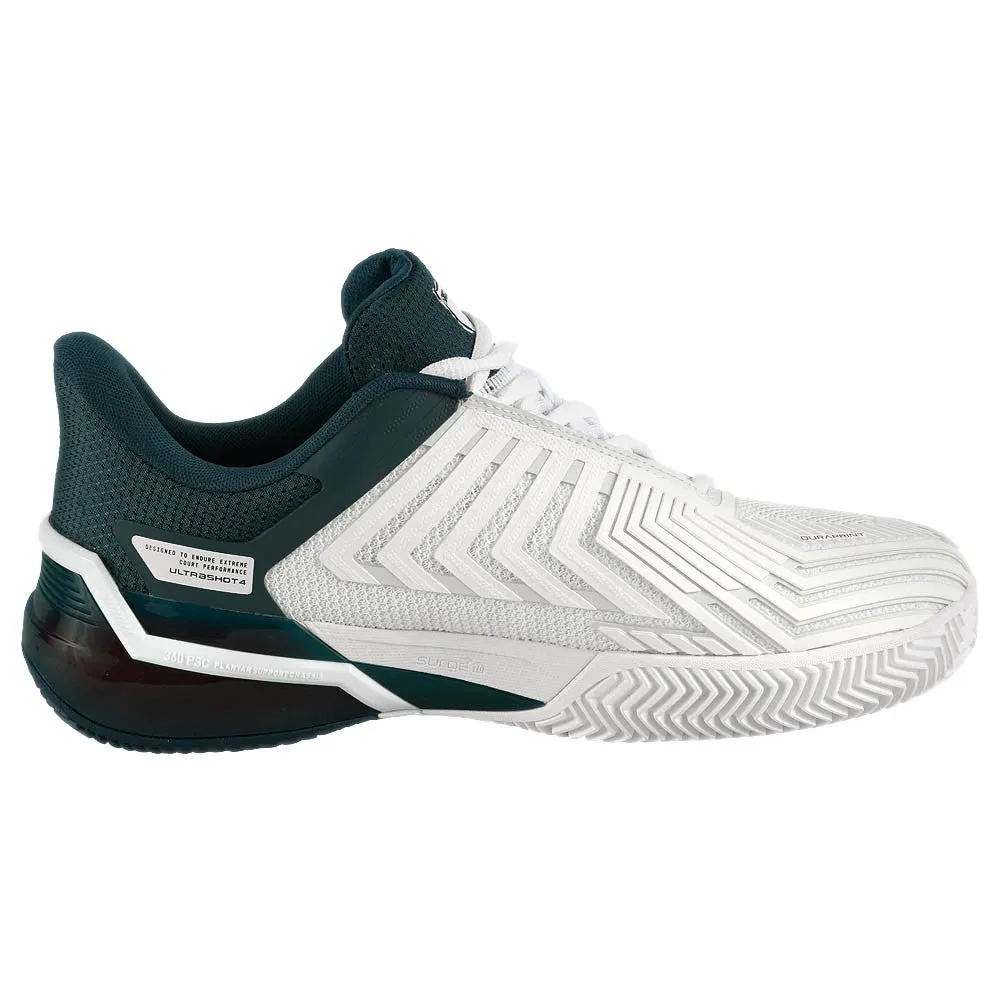 K-Swiss Men's Ultrashot 4 - Clay - White/Stargazer Cushioned Footbed