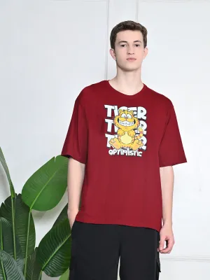 Everyday 100% Cotton Optimistic T-shirt ?C Maroon Sporty essentials Comfy Wardrobe