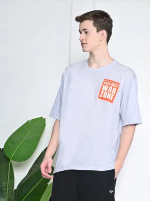 Cozy Fit Design Everyday 100% Cotton War Zone T-shirt ?C Melange Grey