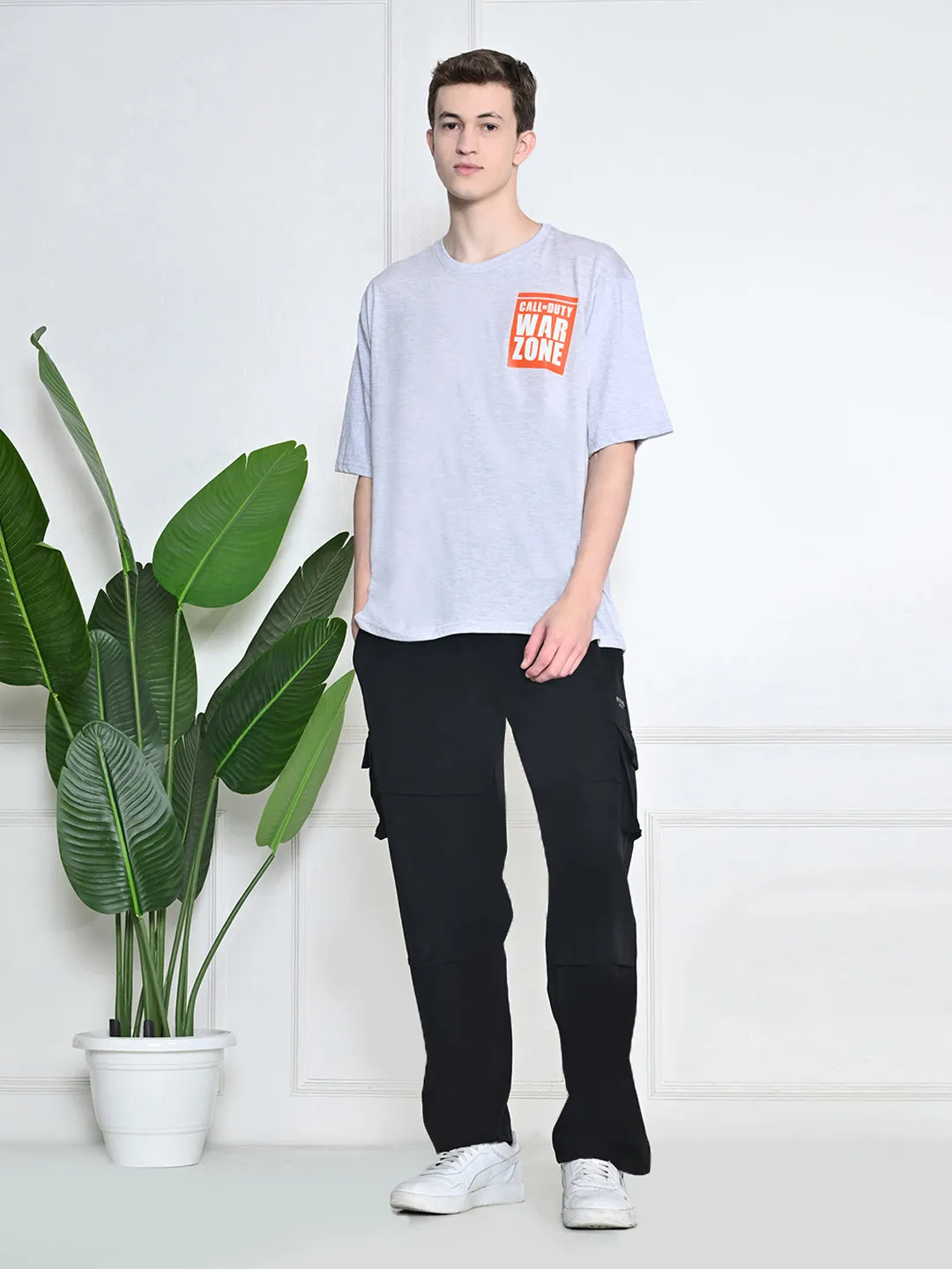 Everyday 100% Cotton War Zone T-shirt ?C Melange Grey crew neck waterproof