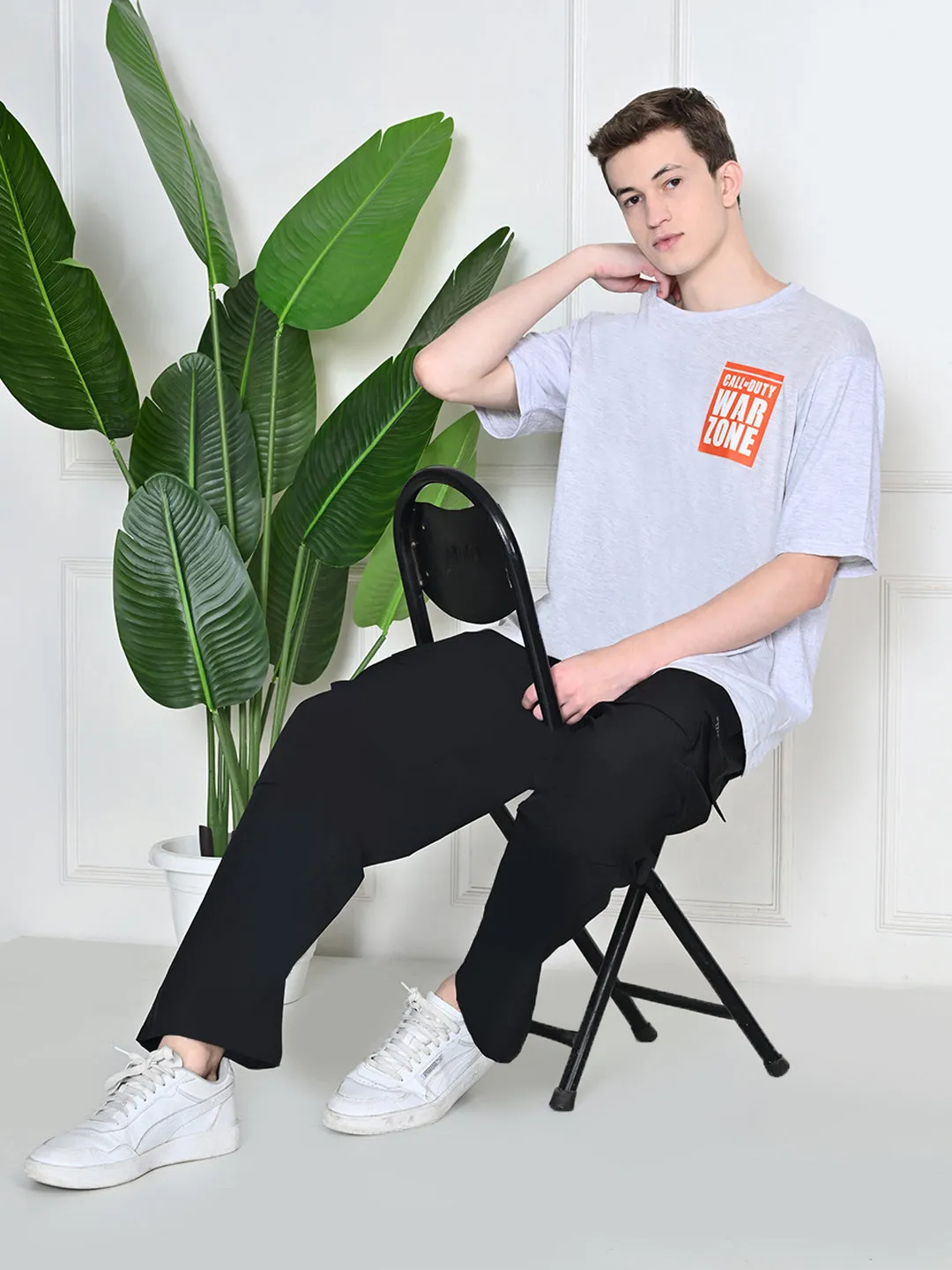 Everyday 100% Cotton War Zone T-shirt ?C Melange Grey black friday
