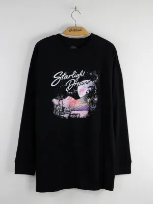 Men's Graphic Print Cotton Sweater,Black Unisex Apparel Vibrant Print