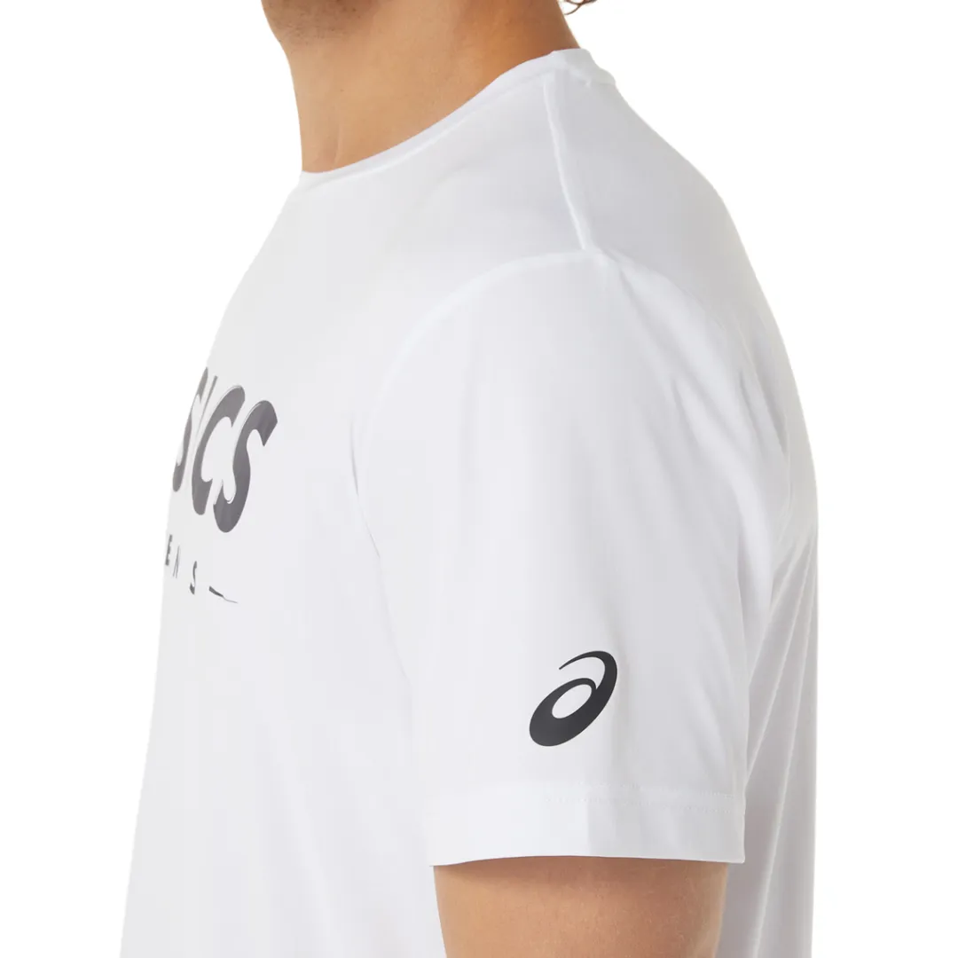 Asics Court Tennis Graphic Men Tee - Brilliant White All-Purpose Wear