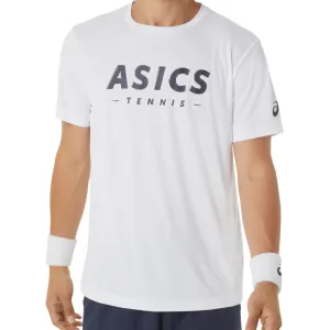 Asics Court Tennis Graphic Men Tee - Brilliant White Quick Dry Material