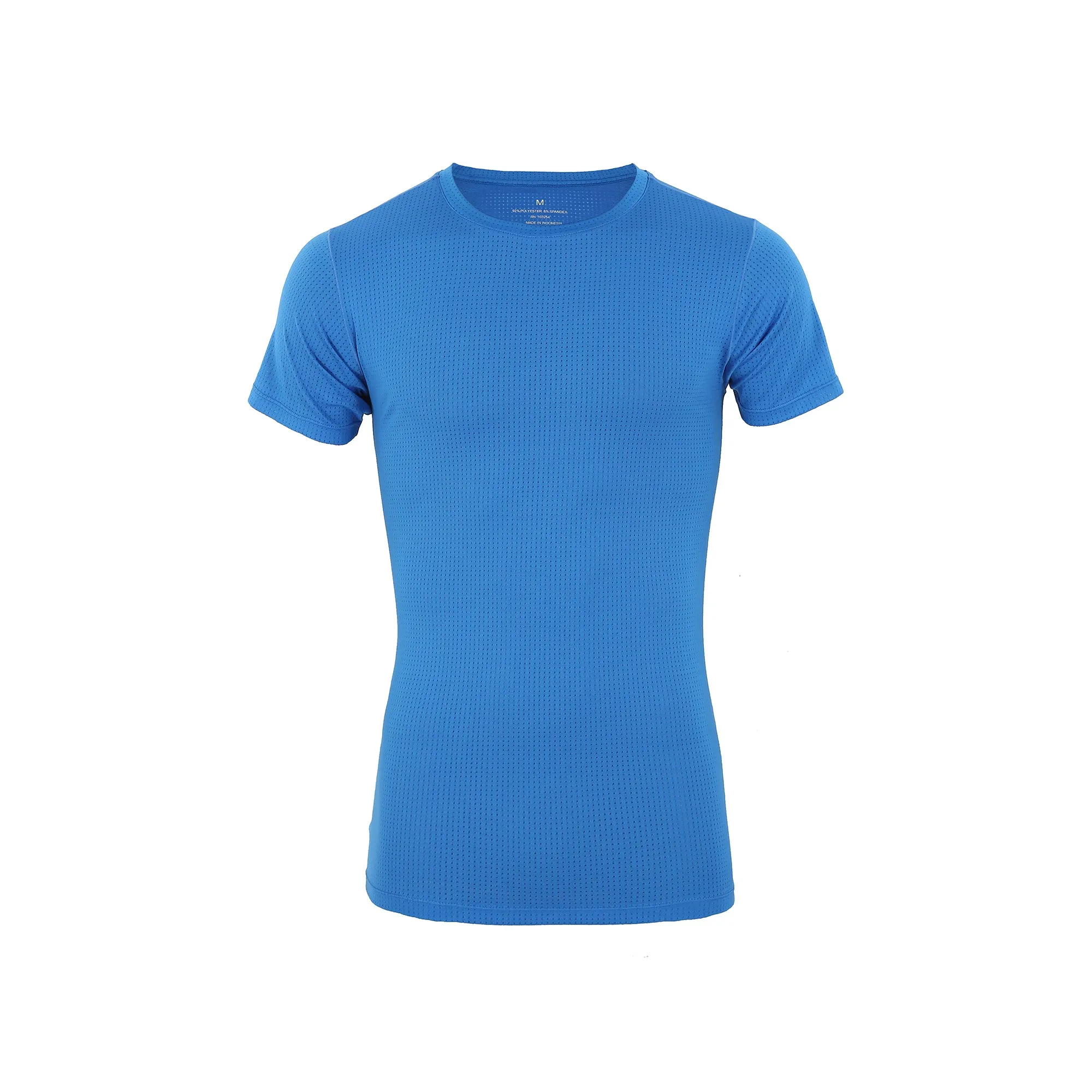 Casual Design Fit Versatile Design Men'sWorkout Short Sleeve Dry Fit Top L.Blue