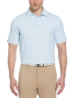 Mens Foulard Print Golf Polo Chill Wear Sport Flex