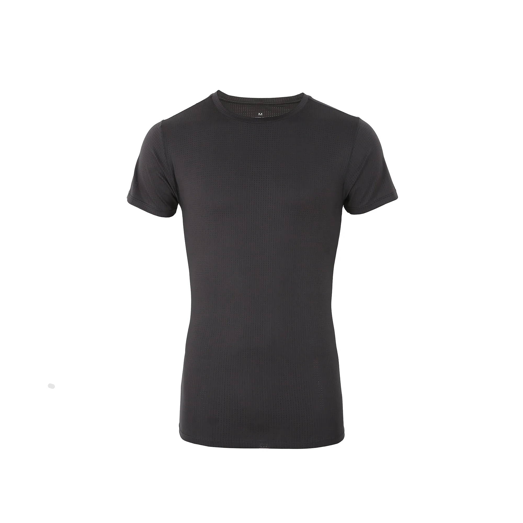 back to school Men's Workout Short Sleeve Dry Fit Top D.Grey