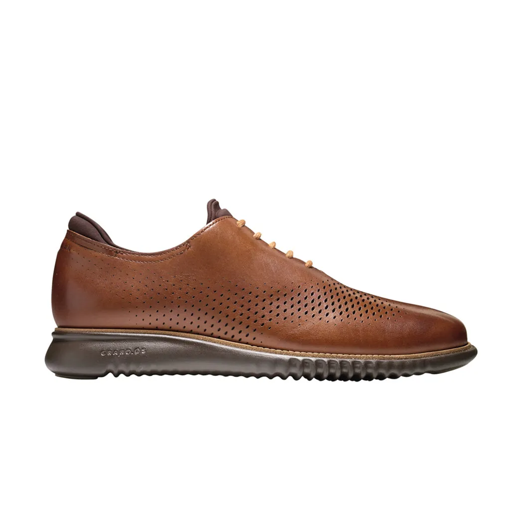 Star Walk Mens Cole Haan Zerogrand Laser Wingtip Oxford in British Tan/Java
