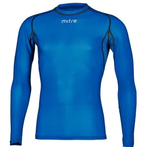 Mitre Mens Neutron Long Sleeve Compression Top Glossy Look Flexible Comfort
