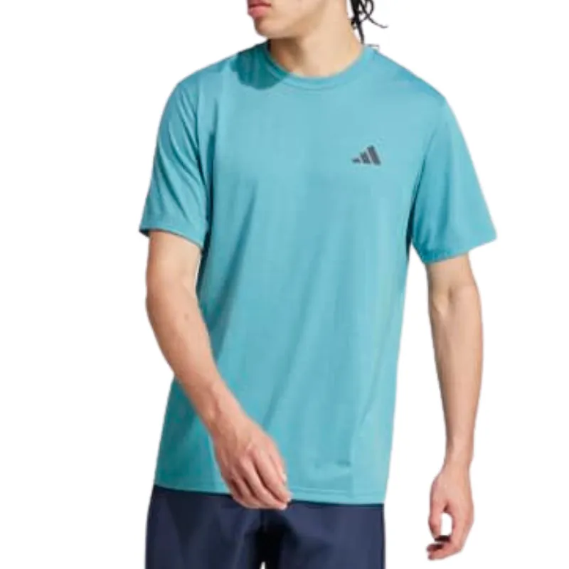 Adidas Train Essentials Comfort Training Men Tennis Tee - Arctic Fusion / Black Breezy Comfort Layered Look Wear