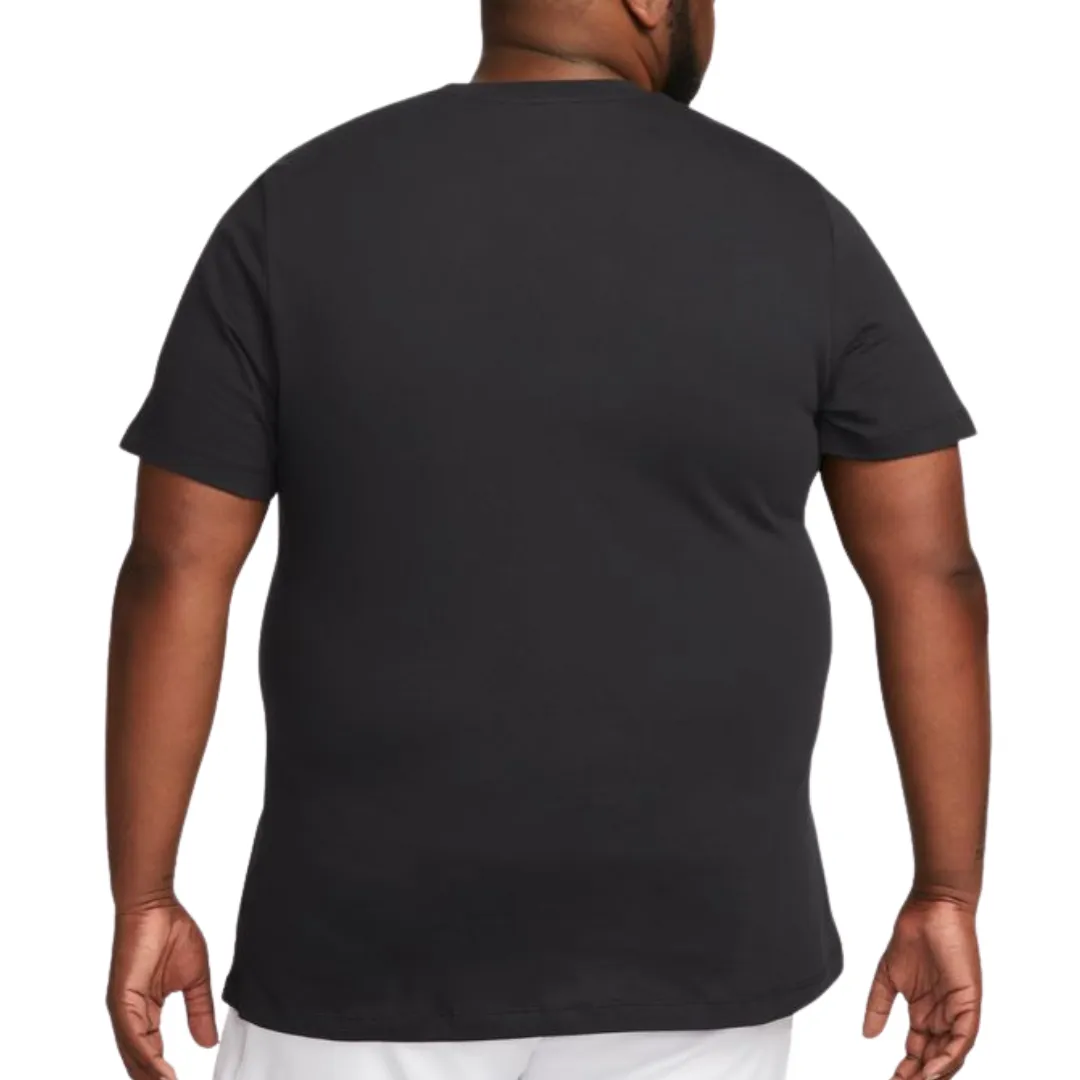 Slim Fit Wear Basic Top Nike NKCT Men Tee Heritage Logo - Black