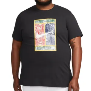 Chic and Cozy Wear All Day Flex Nike NKCT Men Tee Heritage Logo - Black