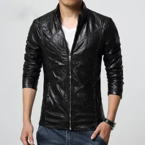 Day Off Jewel tone West Louis? PU leather Biker Jacket