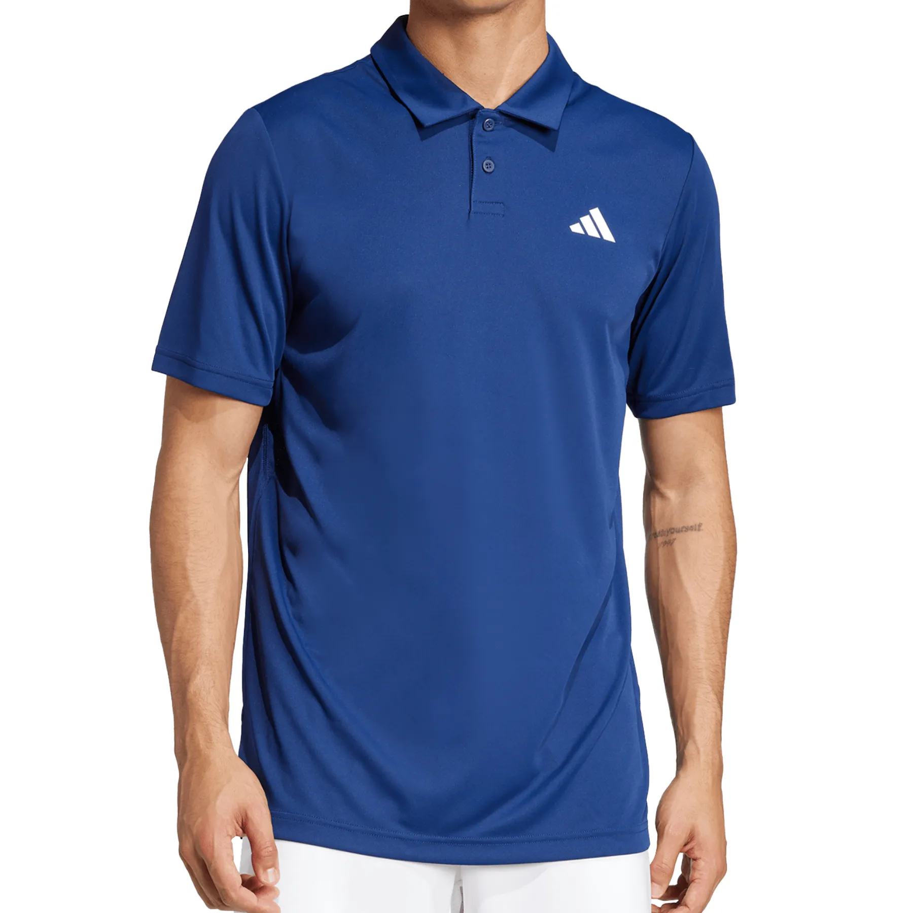 Adidas Club Tennis Men Polo Shirt - Navy Blue Tailored Silhouette Flexible Waistband