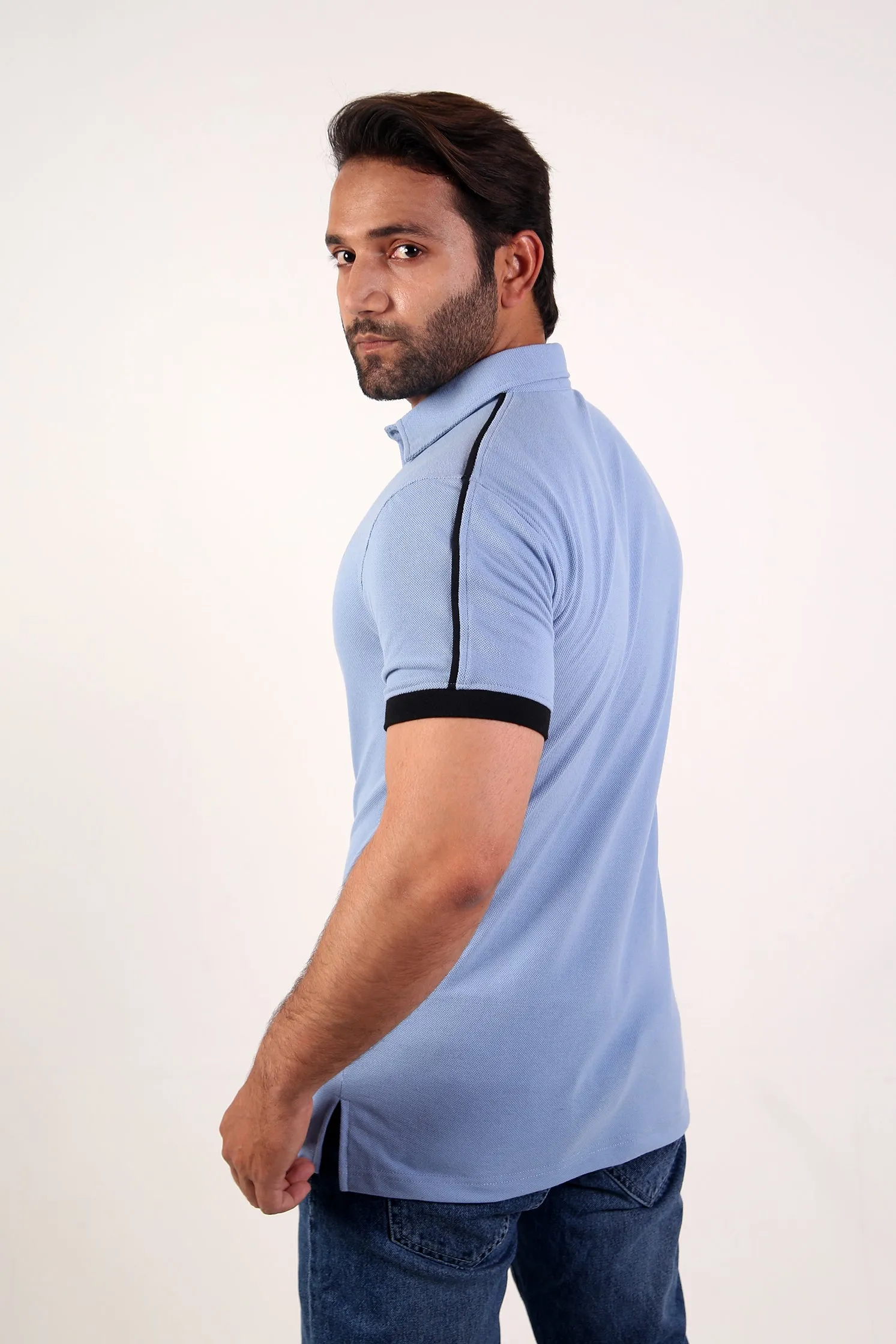 Logo Detail Breathable Airflow Channels MEN'S POLO SKY FRONT EMB