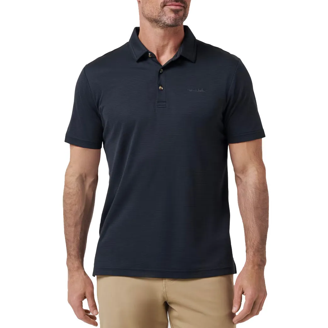 Travis Mathew The Zinna 2.0 Golf Shirt - Black Cotton fabric Luxe Apparel