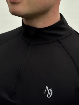 active top Generic Mr. Rafal  1/4 Zip - Black