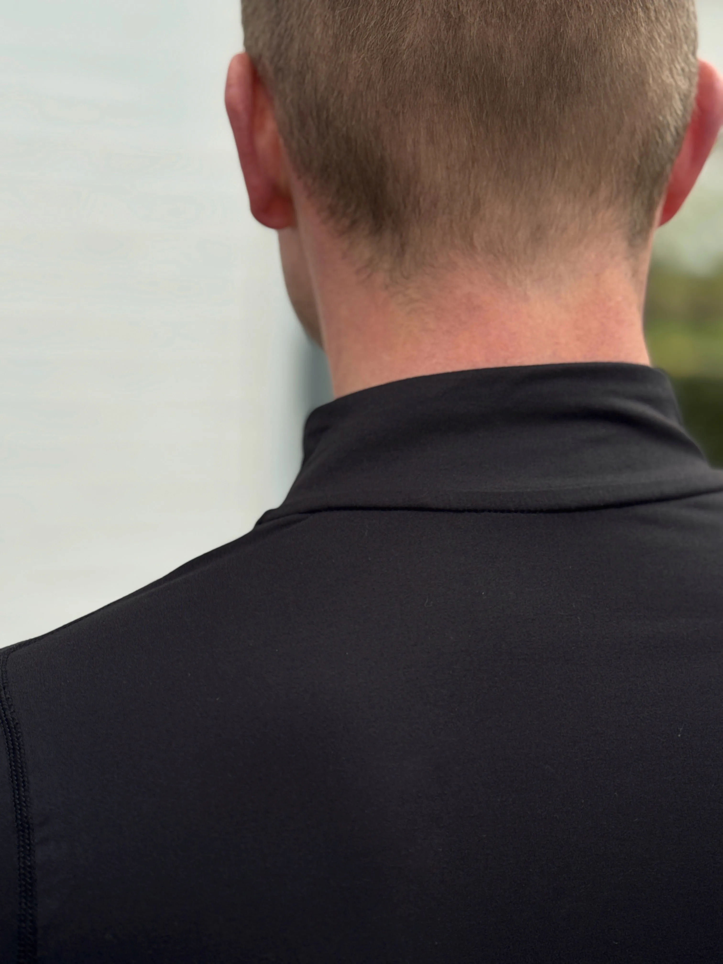 product high end luxury City Style Mr. Rafal  1/4 Zip - Black