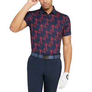 Galvin Green Miles Breathable Golf Polo Shirt - Navy/Red Urban Chic