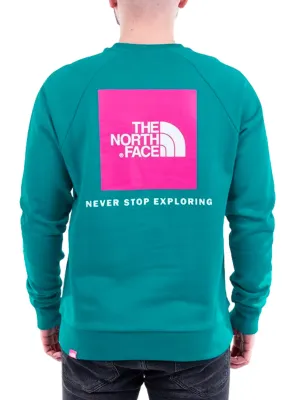 Essential Bold Men's  Back Brand Logo Printed Sweaters, Dark Turquoise