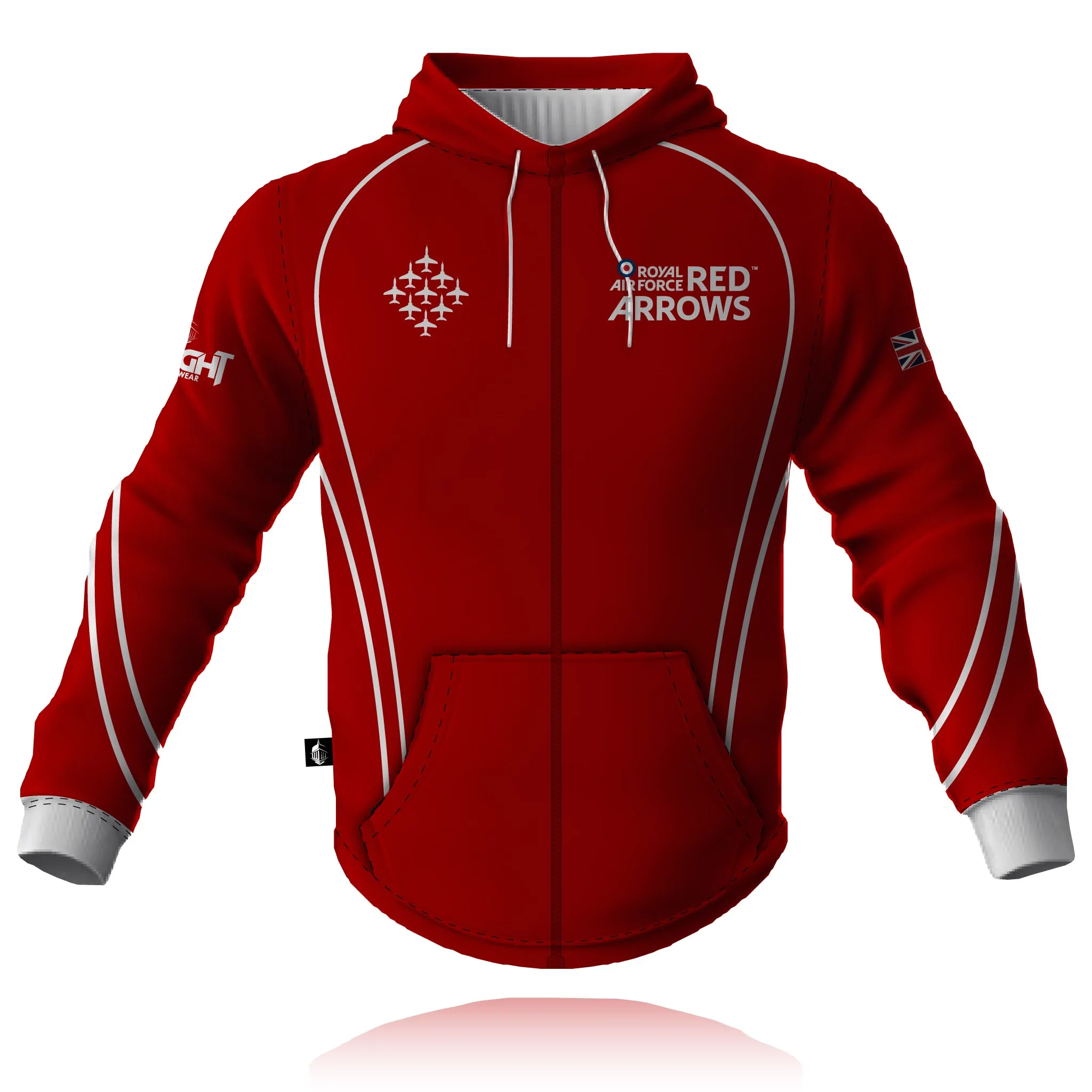 embroidery accents twill Red Arrows - Full Zip Embroidered Hoodie