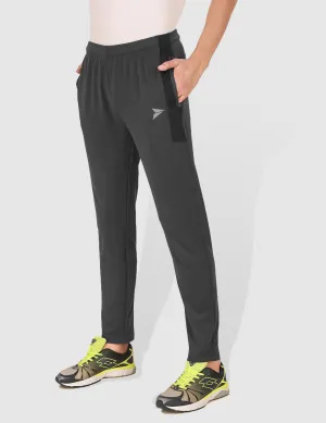 Fitinc Regular fit Grey Activewear Trackpant HiddenPockets Comfy Look