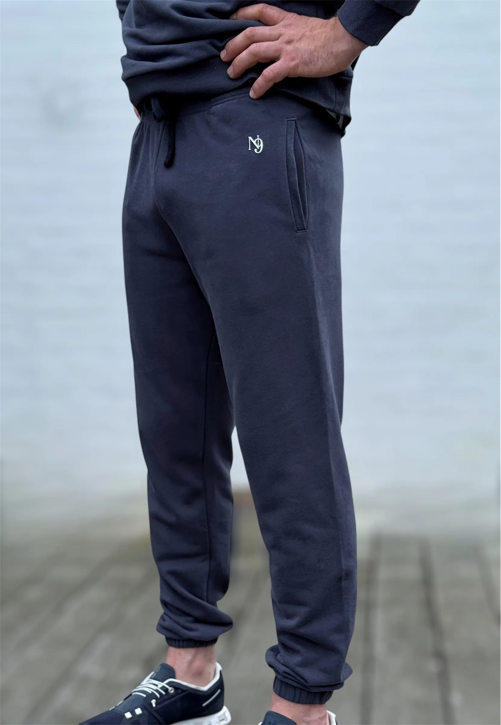 WindResistantMaterial TaglessDesign Mr. Rafal Essential Joggers -Steel Blue