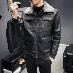 Classic Glow West Louis? Trending Wild Leather Jacket
