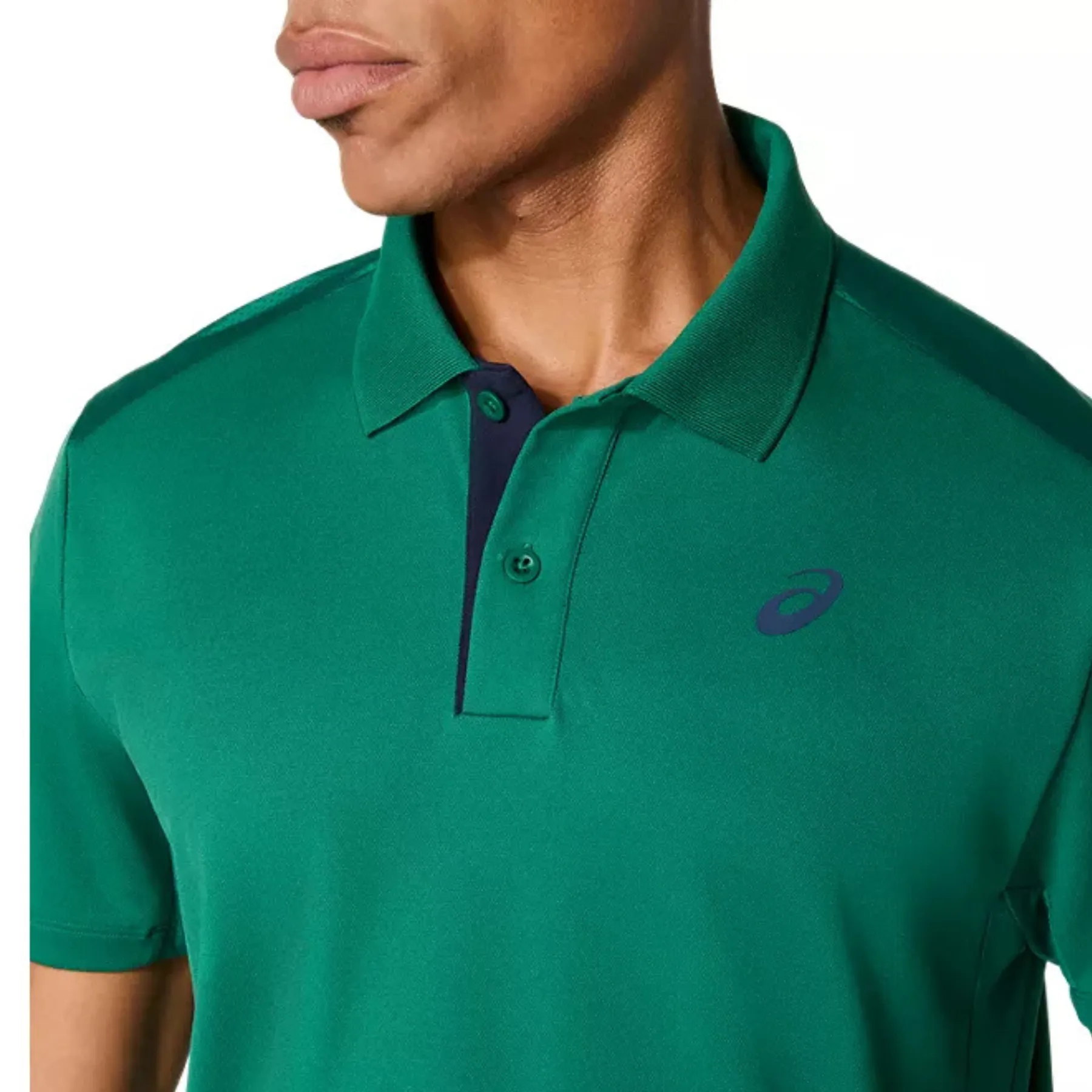 Outdoor top Asics Court Mens Tennis Polo - Jasper Green