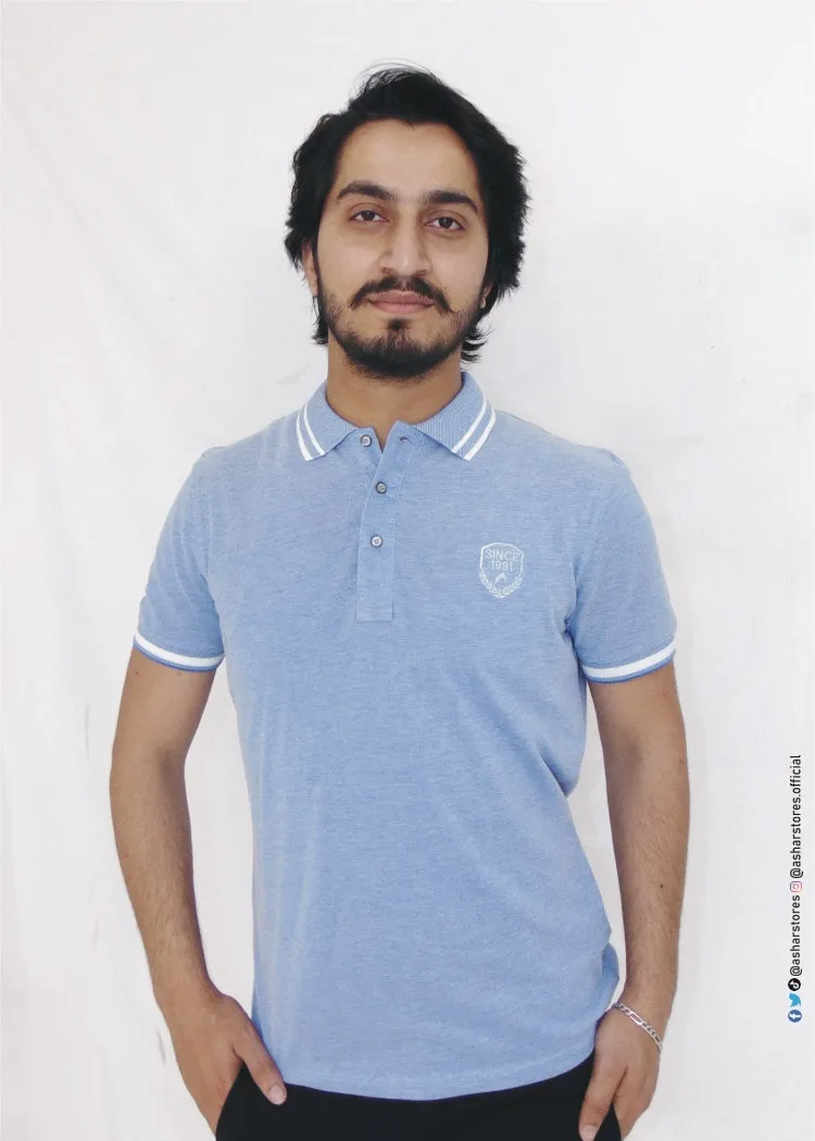 Breathable Style MEN'S POLO SKY WITH FRONT EMB