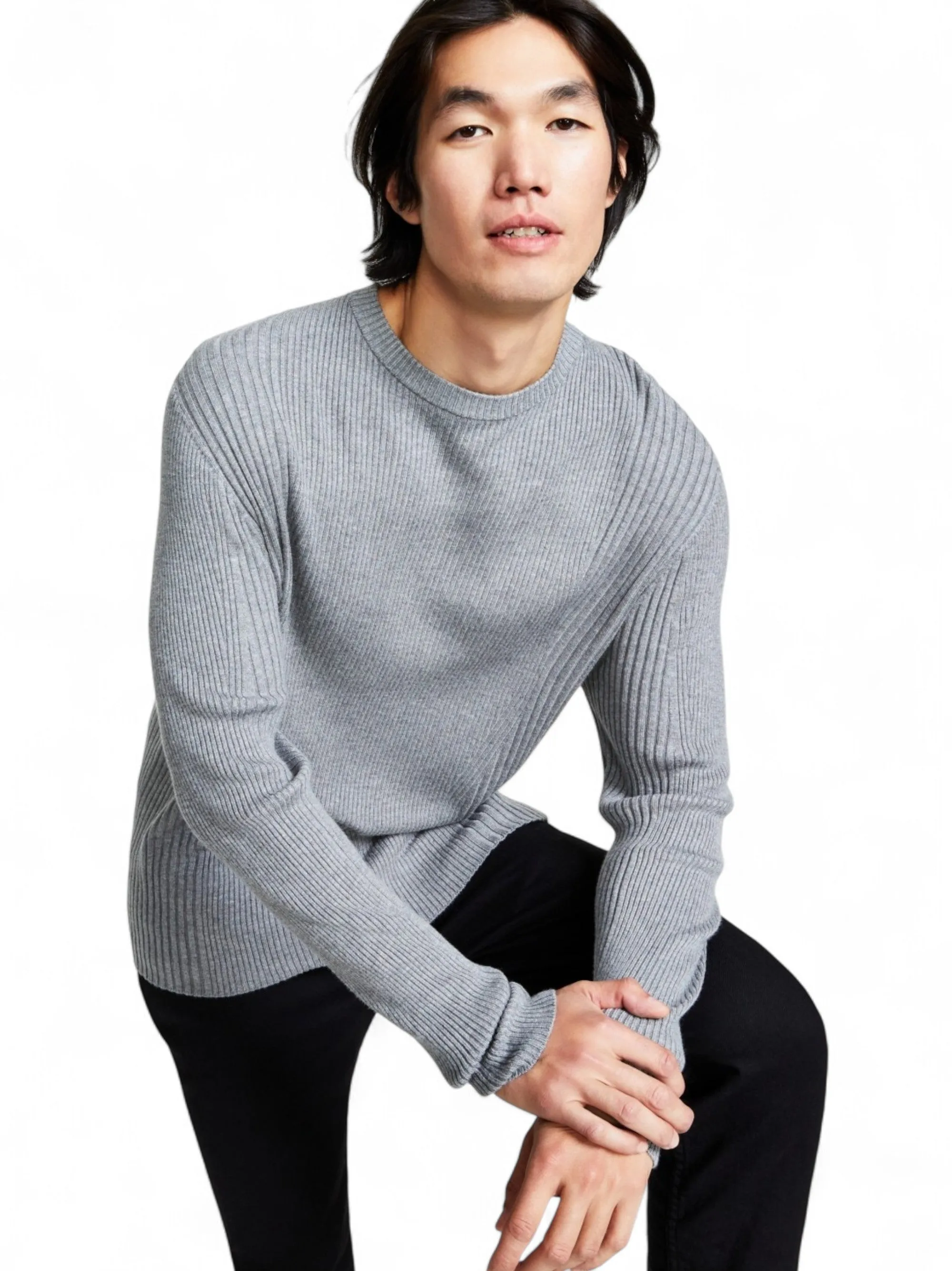Everyday Look Men's Knitted Sweaters,Grey