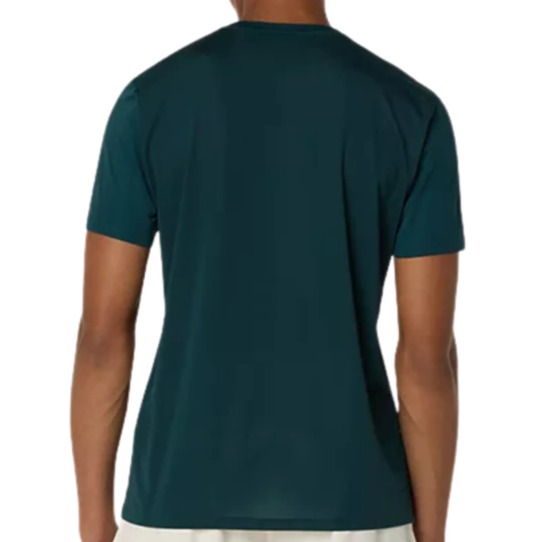 simple design Asics Match Seasonal Graphic Mens Tee - Saxon Green