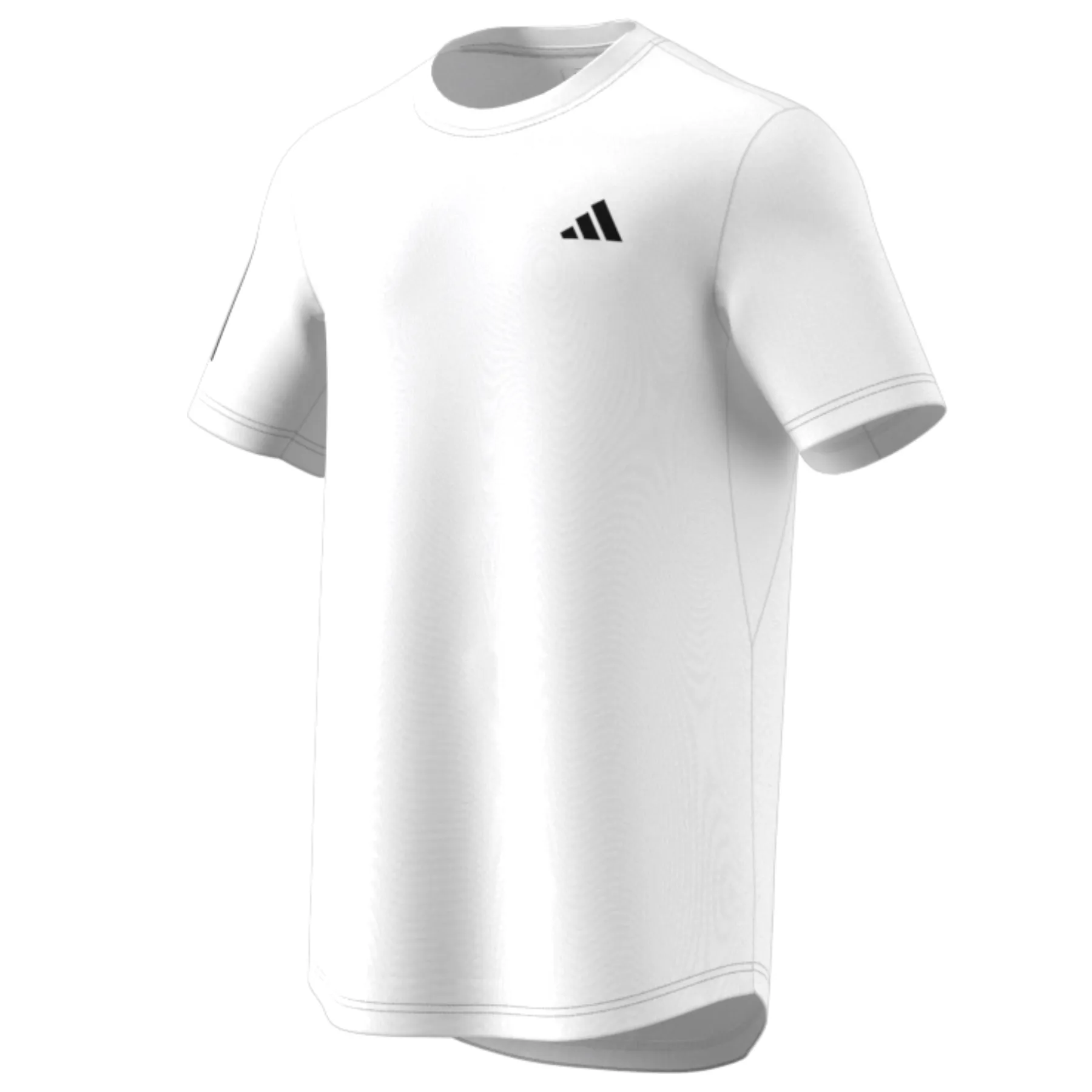 Adidas Performance Club 3 Strike Men Tennis Tee - White/Black Side Vent Design