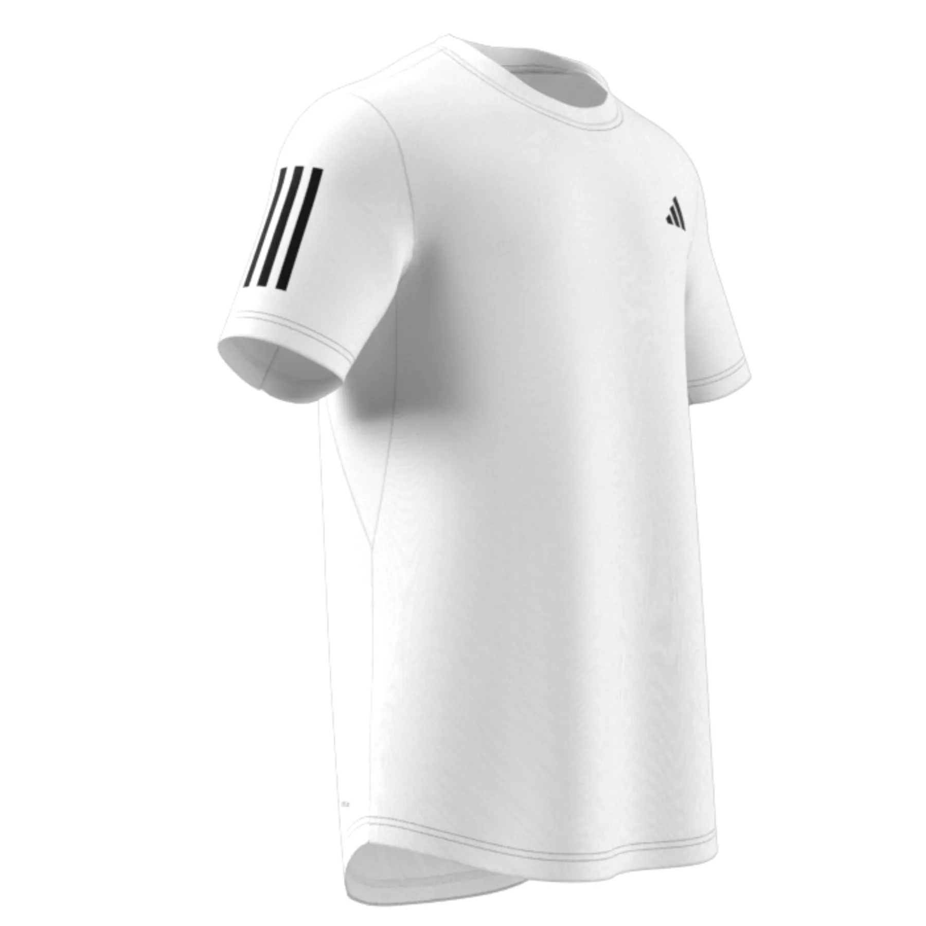 Adidas Performance Club 3 Strike Men Tennis Tee - White/Black Vibrant Prints Sporty Layer Look