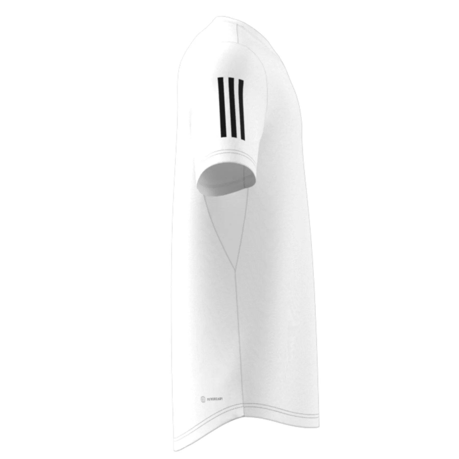 Soft Finish Wrinkle Free Fabric Adidas Performance Club 3 Strike Men Tennis Tee - White/Black