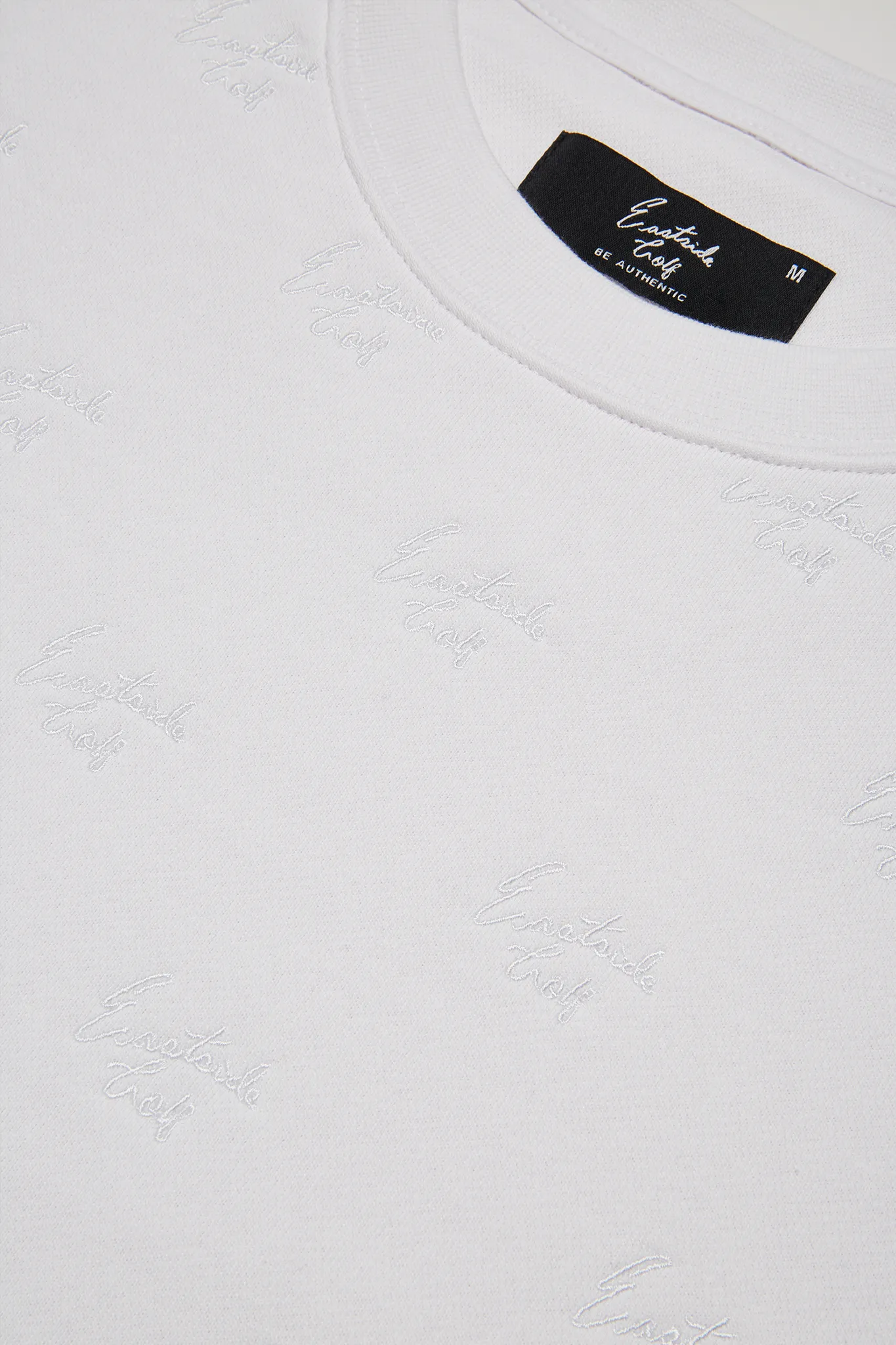 Casual Vibe All-Over Script Crew