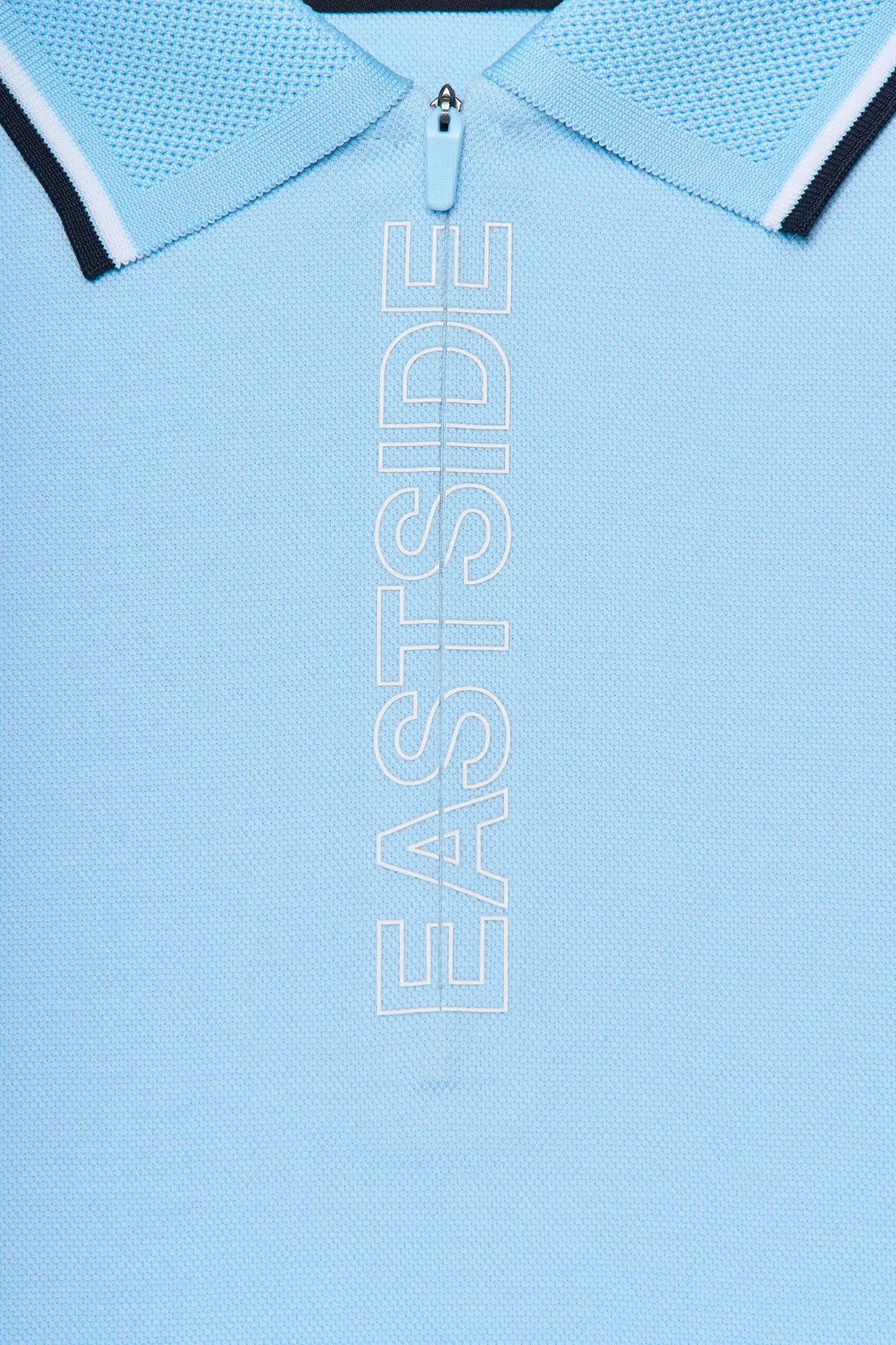 Zip Golf Polo All-Day Fit Contrast Trim Detail
