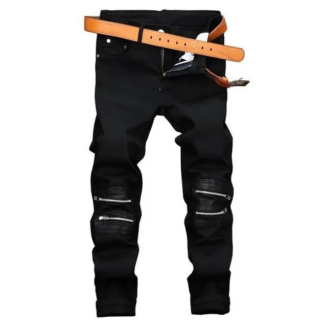 West Louis? Black Masculina Cotton Jeans Travel Outfit Music Event Holiday Vibes High Quality