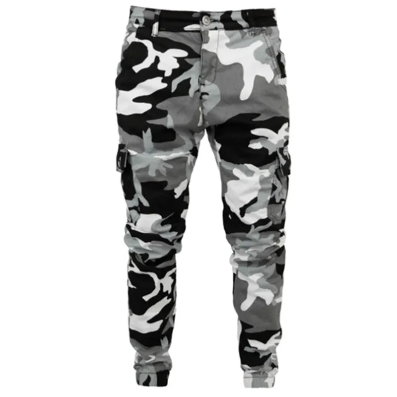 Functional Ease Quick Wash West Louis? Gray Style Camouflage Cargo  Military Joggers Pants