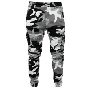 Flexible Gusset Tangle Free Cuffs West Louis? Gray Style Camouflage Cargo  Military Joggers Pants