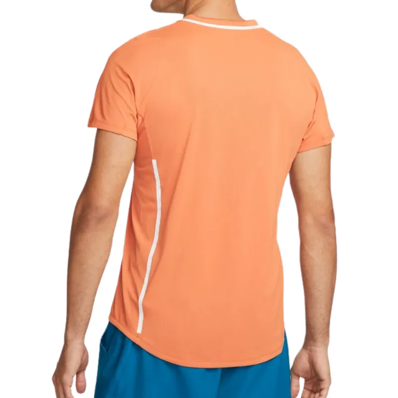 Nike Court Slam Mens Tennis Polo - Hot Curry/White Golf Style Versatile Style