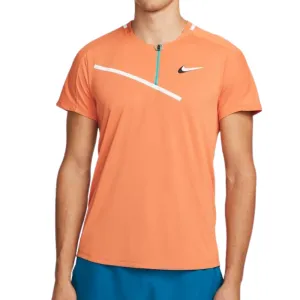 Effortless Look Nike Court Slam Mens Tennis Polo - Hot Curry/White