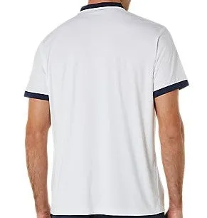 Stylish Look Comfy Wear Asics Brilliant White/Midnight Court Polo Men Tennis Shirt