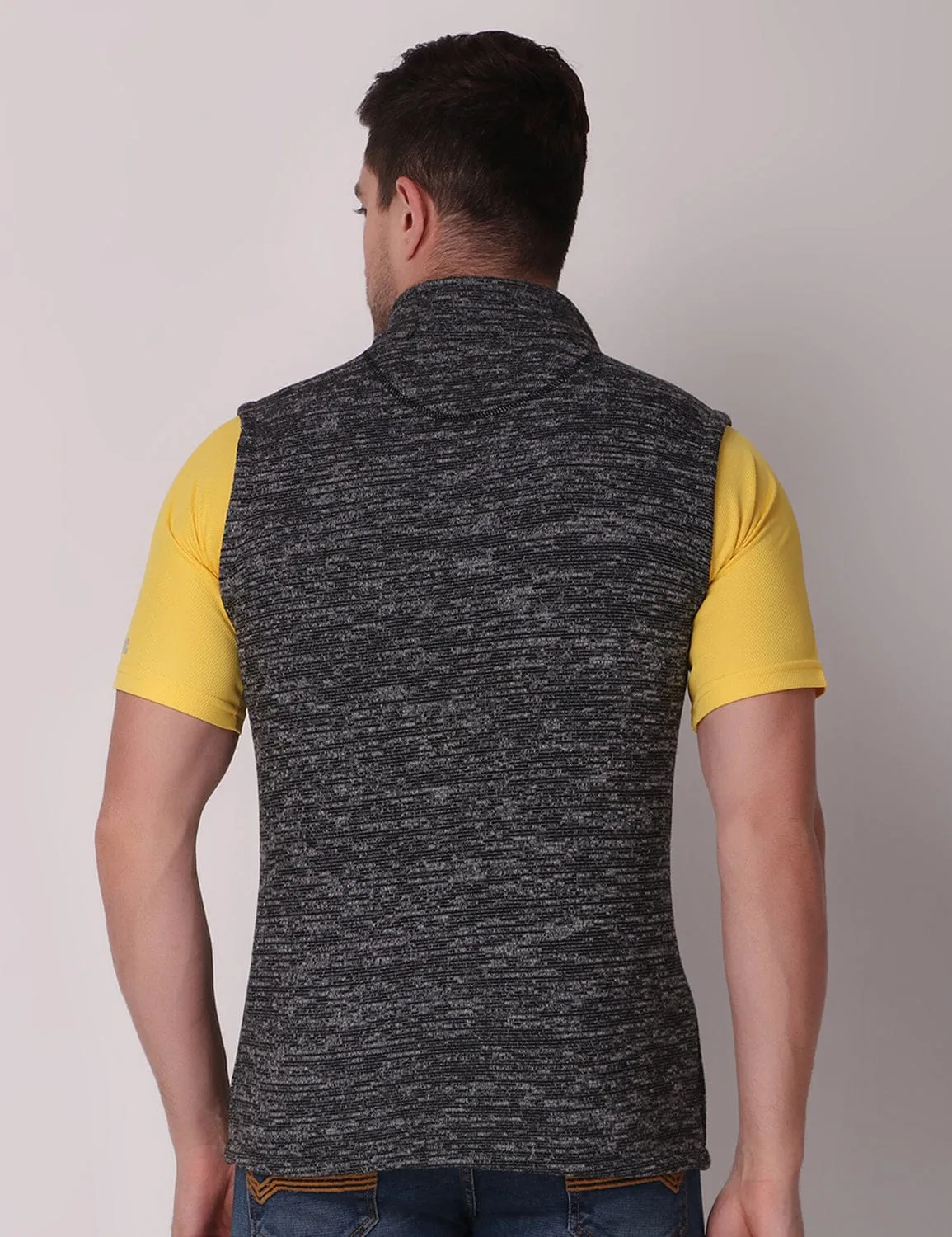 Formal Look Ultra-Warm Fleece Jacket - Melange Black